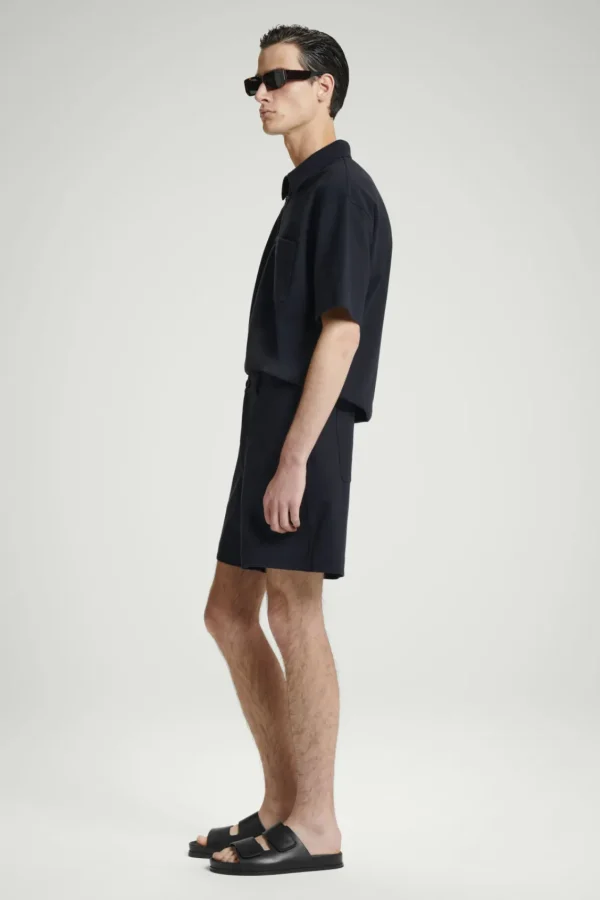 COS COTTON-TWILL SWEAT SHORTS NAVY Clearance