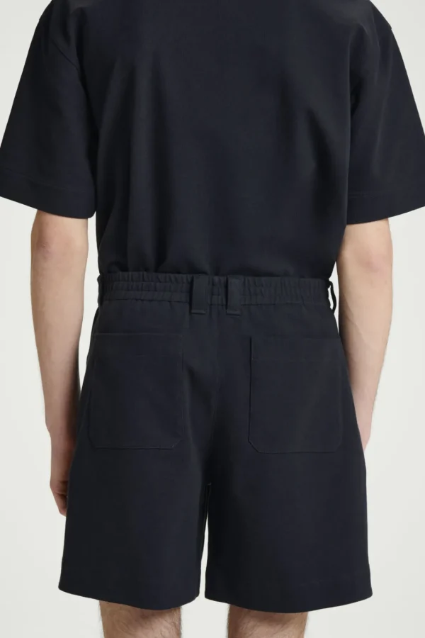 COS COTTON-TWILL SWEAT SHORTS NAVY Clearance