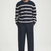 COS CROPPED BARREL-LEG PANTS NAVY Best Sale