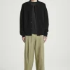 COS CROPPED BARREL-LEG PANTS KHAKI Hot