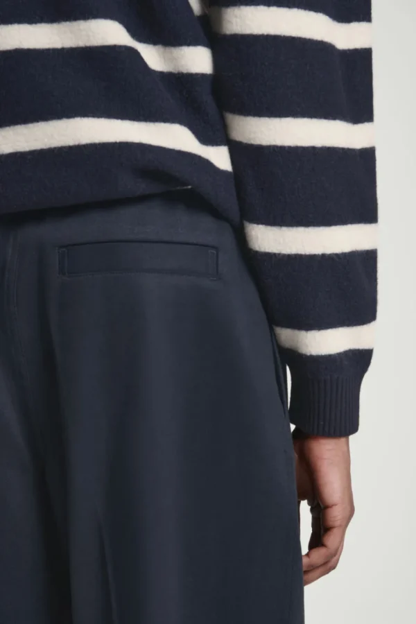 COS CROPPED BARREL-LEG PANTS NAVY Best Sale