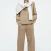 COS CROPPED CORDUROY PANTS BEIGE Best