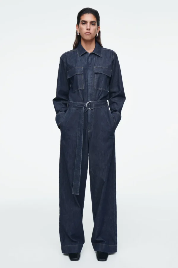 COS DENIM BOILERSUIT INDIGO Clearance