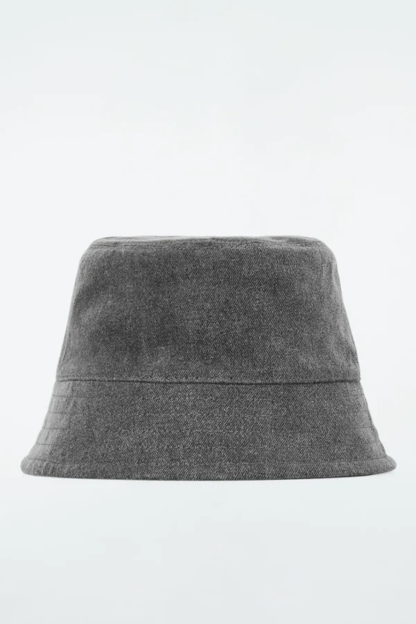 COS DENIM BUCKET HAT GRAY Flash Sale