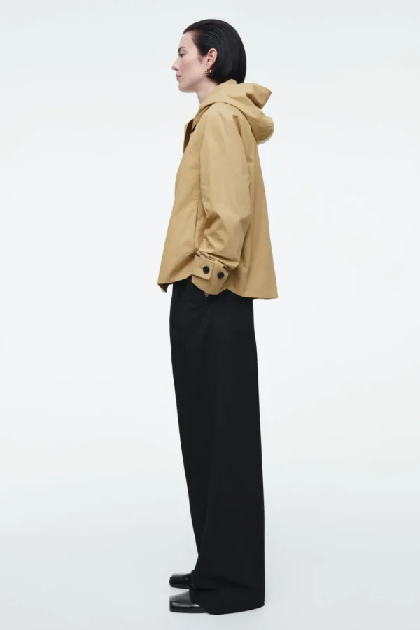 COS DETACHABLE-HOOD SHORT TRENCH COAT BEIGE Best