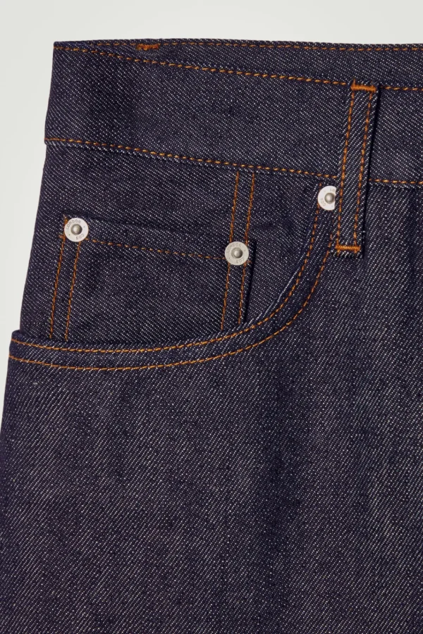 COS DOME RAW SELVEDGE STRAIGHT-LEG JEANS RAW INDIGO Online