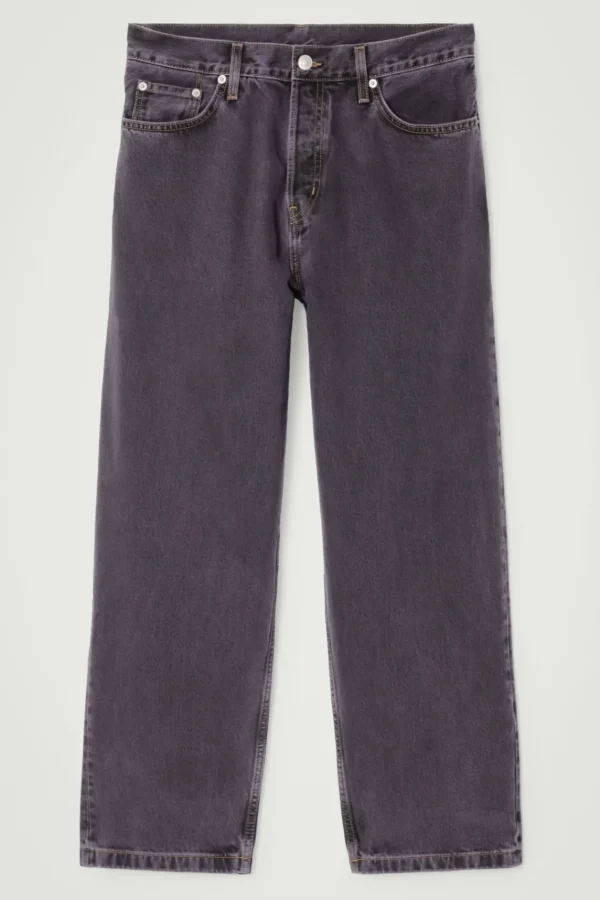 COS DOME STRAIGHT-LEG JEANS DARK PURPLE Shop