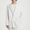 COS DOUBLE-BREASTED DENIM BLAZER - RELAXED WHITE Online