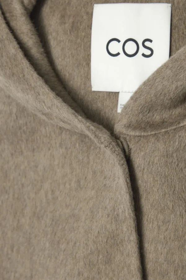 COS DOUBLE-FACED WOOL HYBRID HOOD MOLE Discount