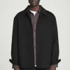 COS DOUBLE-FACED WOOL OVERSHIRT BLACK Shop