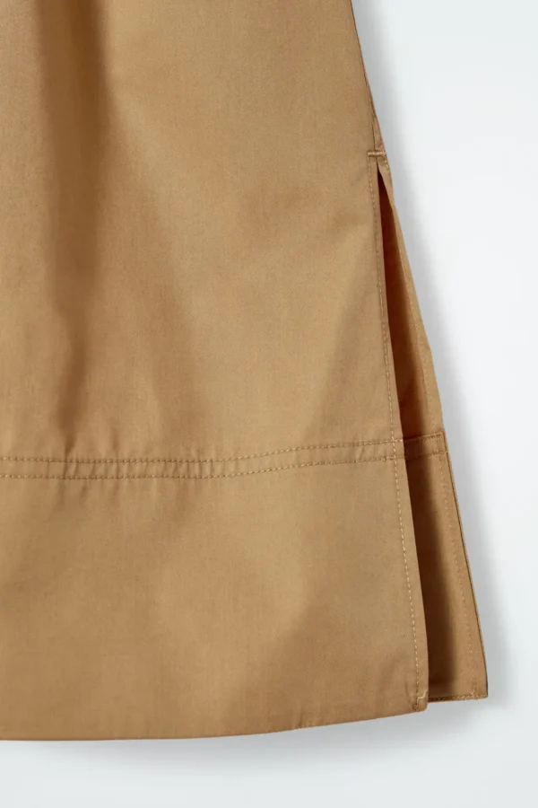 COS DRAWSTRING A-LINE MIDI SKIRT DARK BEIGE Store