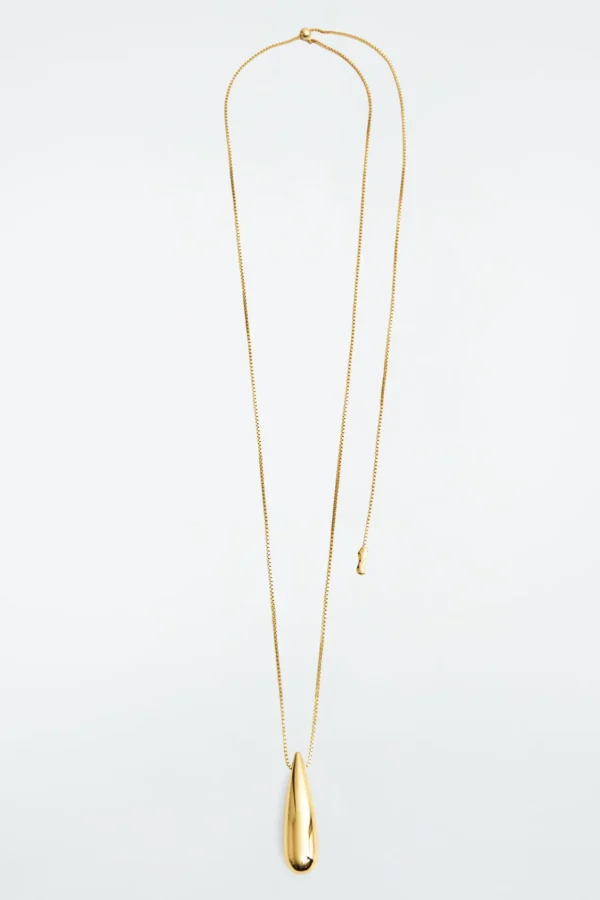 COS DROPLET PENDANT NECKLACE GOLD Sale