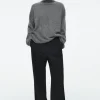 COS ELASTICATED TAILORED WOOL PANTS BLACK Sale