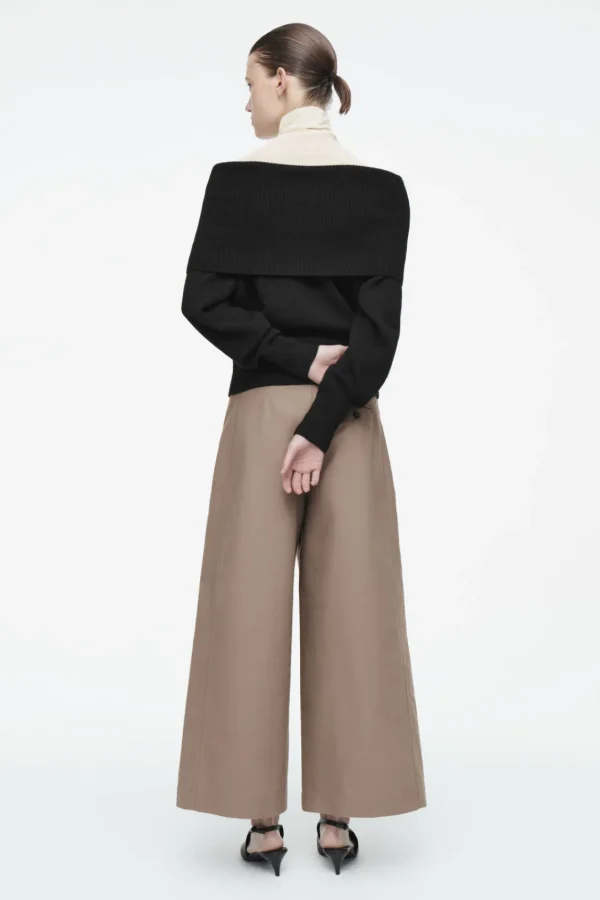 COS EXAGGERATED COTTON CULOTTES MOLE Outlet