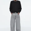 COS FACADE STRAIGHT-LEG JEANS GRAY Discount