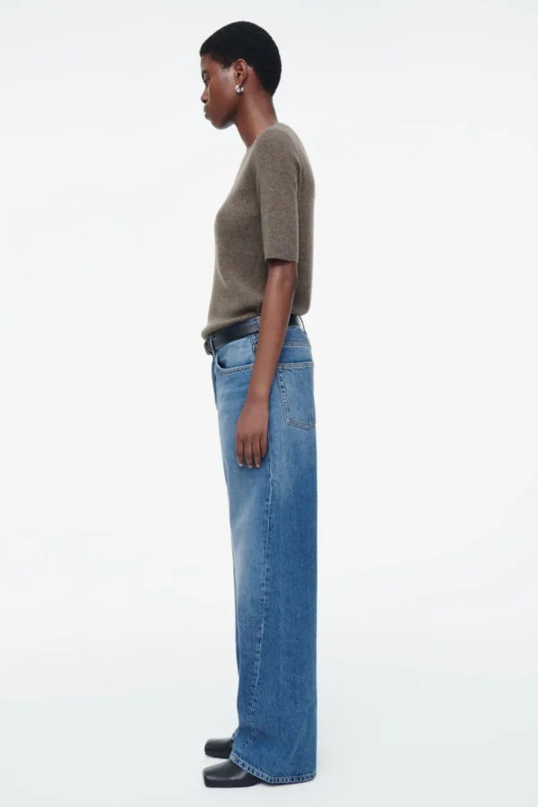 COS FACADE STRAIGHT-LEG JEANS BLUE Clearance