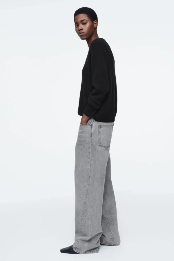 COS FACADE STRAIGHT-LEG JEANS GRAY Discount