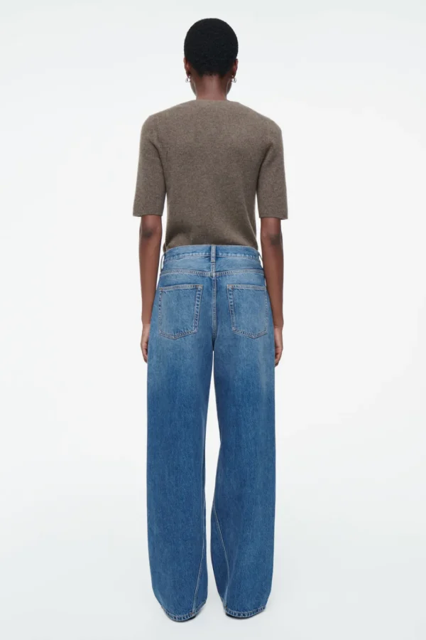 COS FACADE STRAIGHT-LEG JEANS BLUE Clearance