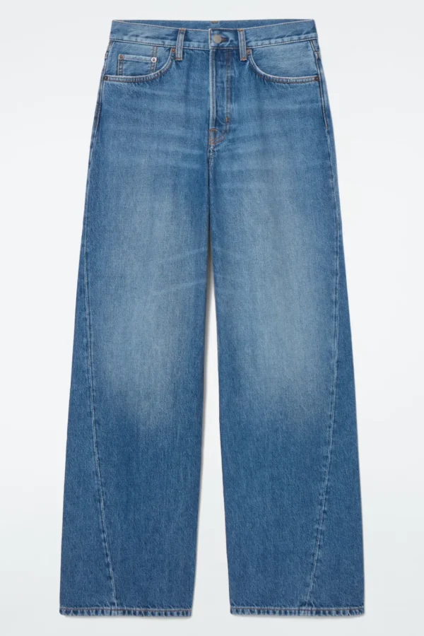 COS FACADE STRAIGHT-LEG JEANS BLUE Clearance