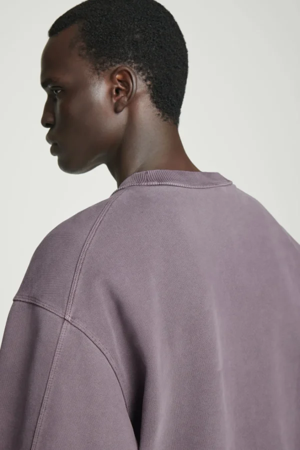 COS FADED MOCK-NECK SWEATSHIRT PLUM Best