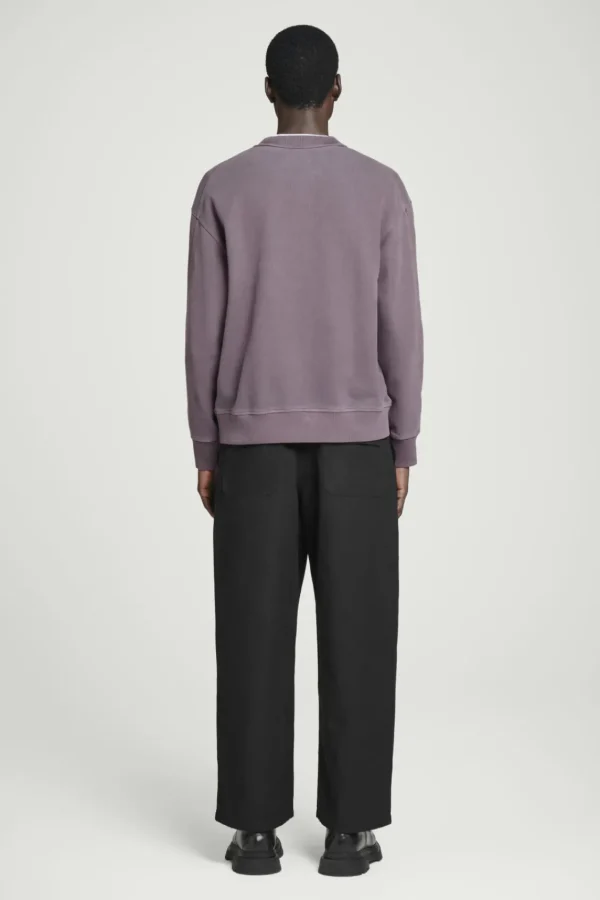 COS FADED MOCK-NECK SWEATSHIRT PLUM Best