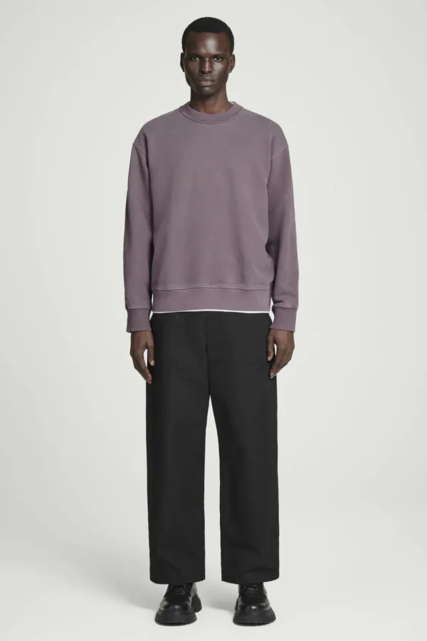 COS FADED MOCK-NECK SWEATSHIRT PLUM Best