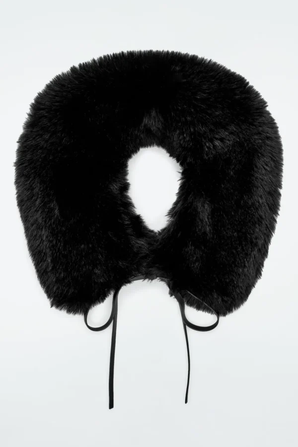 COS FAUX FUR COLLAR BLACK Outlet