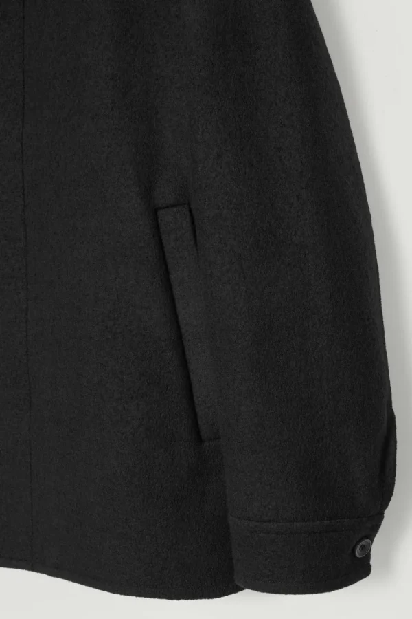 COS FELTED WOOL JACKET BLACK Best Sale