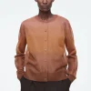 COS FINE-KNIT OMBRÉ CARDIGAN BROWN Flash Sale