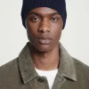 COS FITTED MERINO WOOL BEANIE NAVY Online