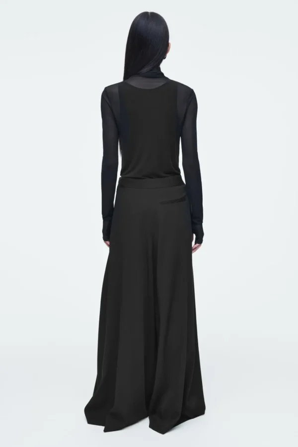 COS FLUID WIDE-LEG TROUSERS BLACK Best