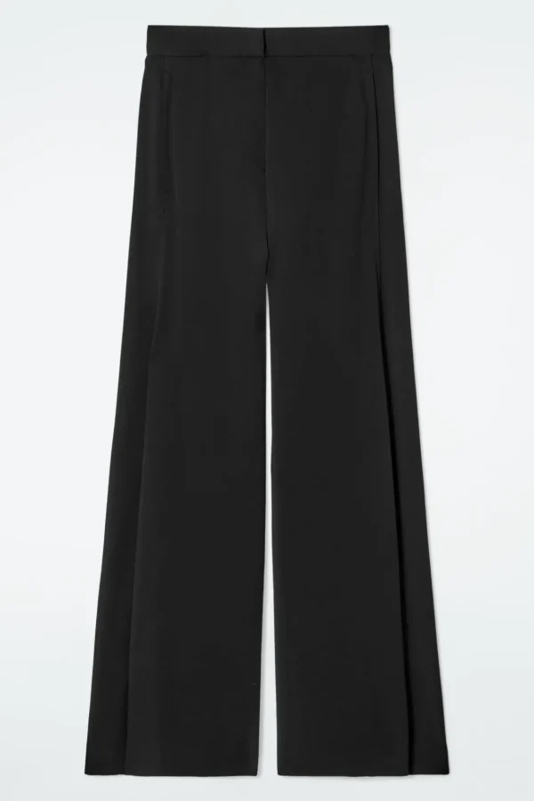 COS FLUID WIDE-LEG TROUSERS BLACK Best