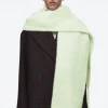 COS FRINGED BRUSHED-MOHAIR SCARF PISTACHIO Cheap