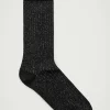 COS GLITTERED RIBBED SOCKS BLACK Online