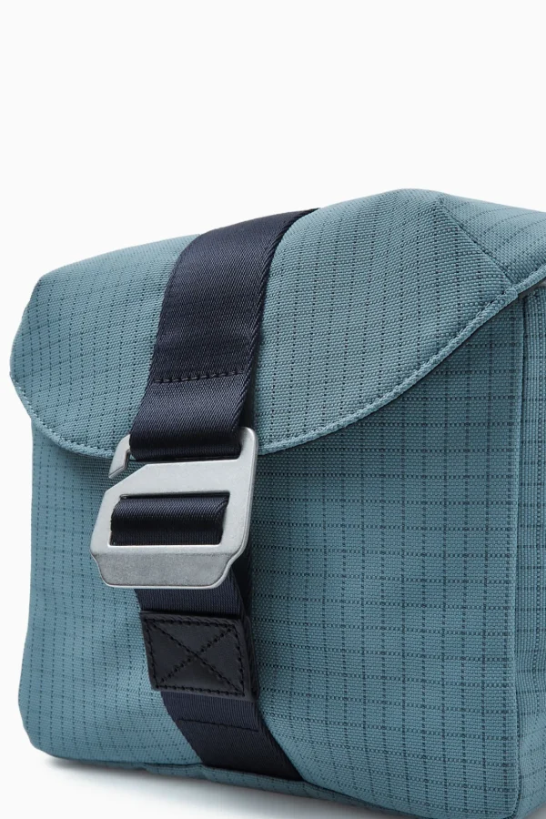 COS GRID CROSSBODY BAG - RIPSTOP STEEL BLUE / GRID Flash Sale