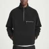 COS HALF-ZIP SHERPA FLEECE SWEATER BLACK Shop