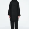 COS HOODED BOILED-WOOL COAT BLACK Online