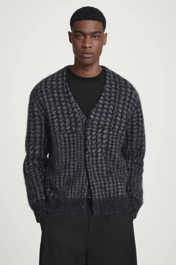 COS HOUNDSTOOTH MOHAIR-BLEND CARDIGAN BLACK / HOUNDSTOOTH Shop