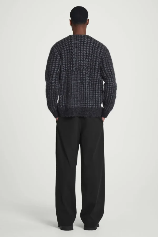 COS HOUNDSTOOTH MOHAIR-BLEND CARDIGAN BLACK / HOUNDSTOOTH Shop