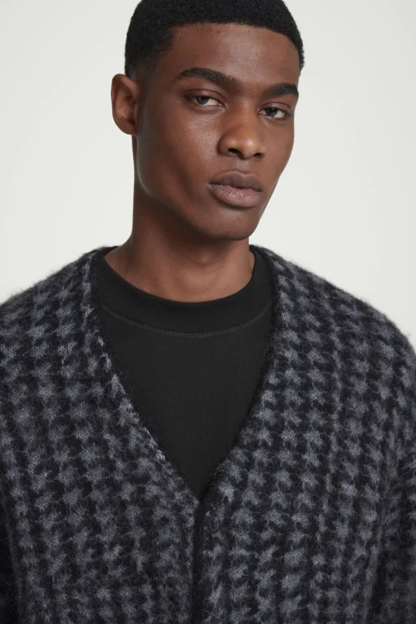 COS HOUNDSTOOTH MOHAIR-BLEND CARDIGAN BLACK / HOUNDSTOOTH Shop