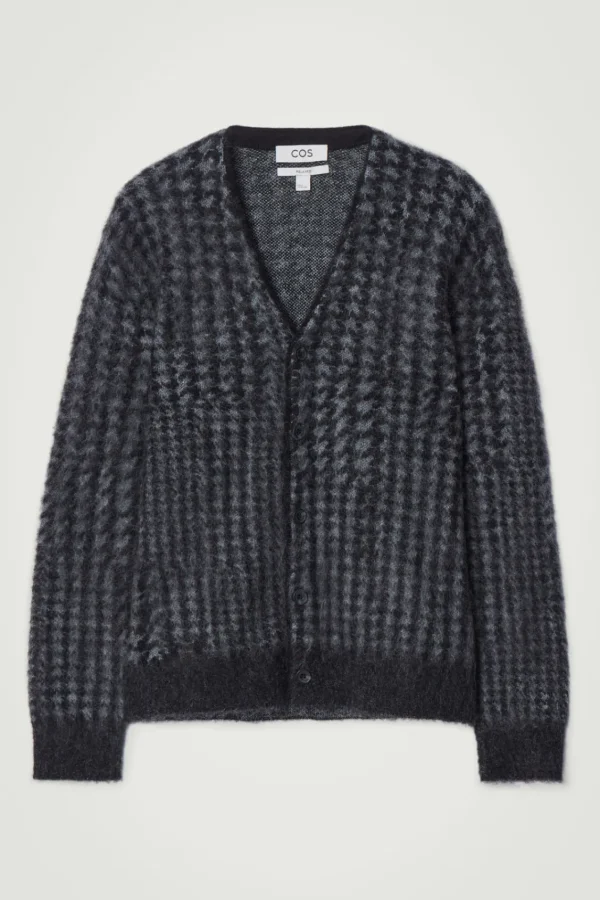 COS HOUNDSTOOTH MOHAIR-BLEND CARDIGAN BLACK / HOUNDSTOOTH Shop