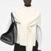 COS HYBRID WOOL CAPE SWEATER IVORY Shop