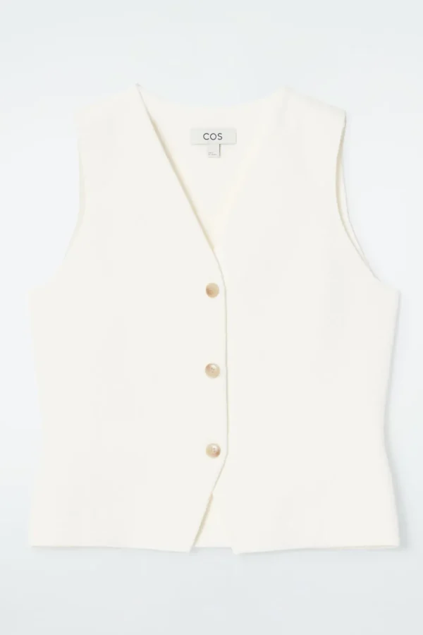 COS KNITTED VEST IVORY Store