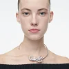 COS KNOTTED BOW CHOKER SILVER New