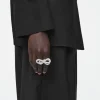 COS KNOTTED BOW CRYSTAL DOUBLE-FINGER RING SILVER Store