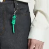 COS KNOTTED LEATHER KEYRING GREEN Online