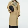 COS LAYERED DOUBLE-BREASTED TRENCH COAT BEIGE / KHAKI Shop