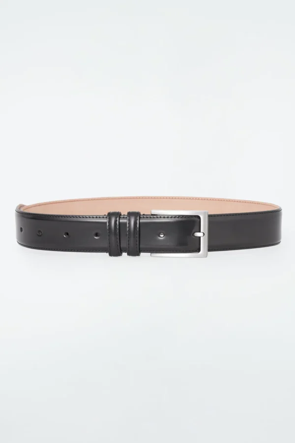 COS LEATHER BELT BLACK New