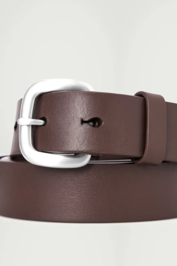 COS LEATHER BELT BROWN New