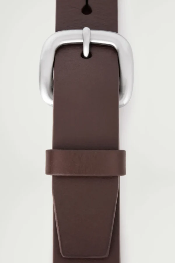 COS LEATHER BELT BROWN New